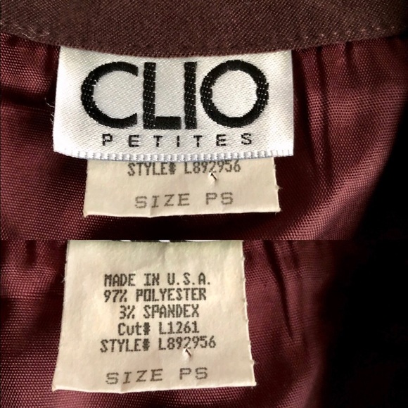 Vintage CLIO Jacket Petite Small Brown Women’s - Picture 3 of 12
